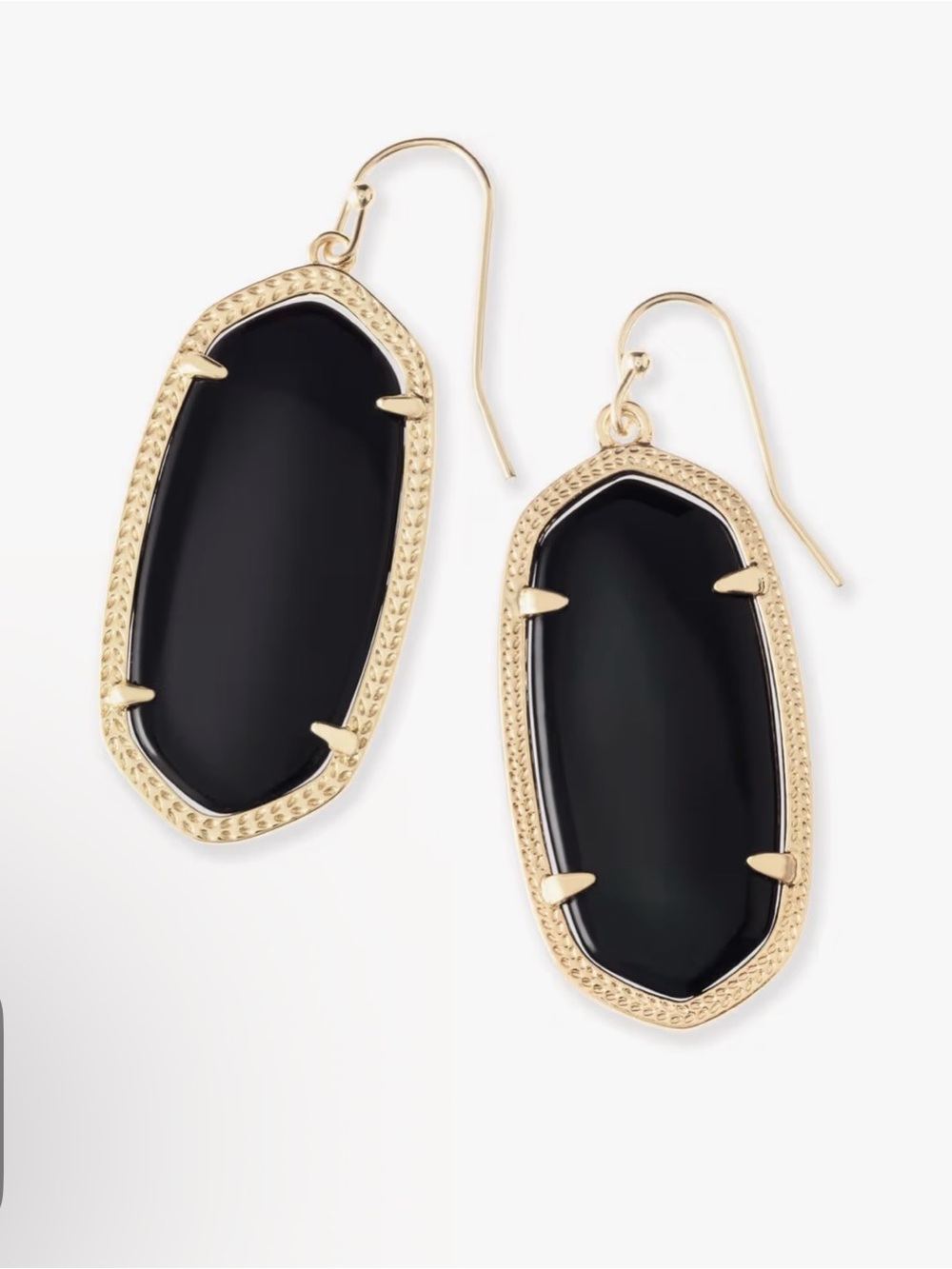 Kendra Scott
Elle Gold Drop Earrings in Black Opaque Glass